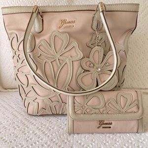 Blush Pink Guess Purse & Wallet